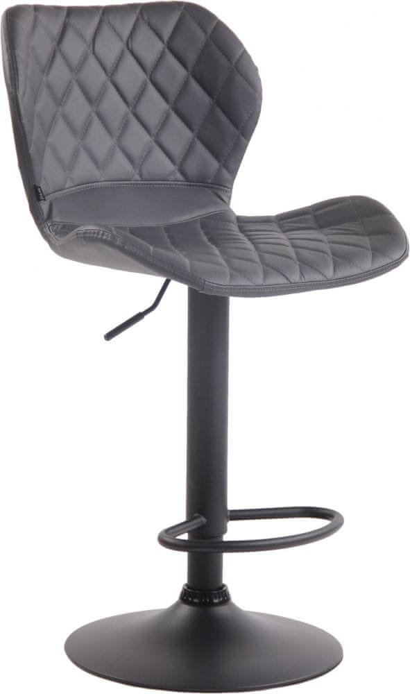 BHM Germany Barová stolička Cork, syntetická koža, čierna / šedá